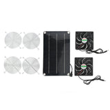 Solar Fan Portable Safe Environment Friendly Dual Exhaust Fan with Solar Panel for Pet House DC 12V