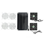 Solar Fan Portable Safe Environment Friendly Dual Exhaust Fan with Solar Panel for Pet House DC 12V