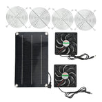 Solar Fan Portable Safe Environment Friendly Dual Exhaust Fan with Solar Panel for Pet House DC 12V