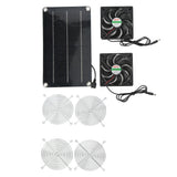 Solar Fan Portable Safe Environment Friendly Dual Exhaust Fan with Solar Panel for Pet House DC 12V - Extra Image