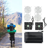Solar Fan Portable Safe Environment Friendly Dual Exhaust Fan with Solar Panel for Pet House DC 12V