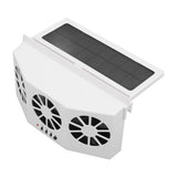 Solar Powered Car Cooler Large Wide Angle 3 Fans Deodorant Energy Saving Car Exhaust Ventilation Fan White