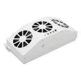 Solar Powered Car Cooler Large Wide Angle 3 Fans Deodorant Energy Saving Car Exhaust Ventilation Fan White - Extra Image