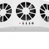 Solar Powered Car Cooler Large Wide Angle 3 Fans Deodorant Energy Saving Car Exhaust Ventilation Fan White