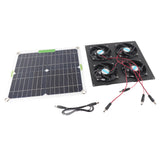 Solar Panel Fan Kit Waterproof Monocrystalline Silicon Solar Fan 4 Ports Ventilator Exhaust Fan for Greenhouses