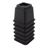 6pcs Bed Risers 5in High Quadrate Trapezoidal Ergonomic Plastic Black Furniture Risers Blocks for Home Office - Close-Up Angle