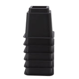 6pcs Bed Risers 5in High Quadrate Trapezoidal Ergonomic Plastic Black Furniture Risers Blocks for Home Office