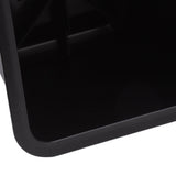 6pcs Bed Risers 5in High Quadrate Trapezoidal Ergonomic Plastic Black Furniture Risers Blocks for Home Office