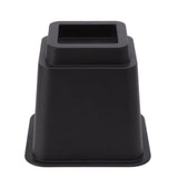 6pcs Bed Risers 5in High Quadrate Trapezoidal Ergonomic Plastic Black Furniture Risers Blocks for Home Office - Extra Image
