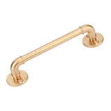 Gate Pull Handle Zinc Alloy Retro Round Base Furniture Hardware for Door Drawer Cabinet Wardrobe Closet Gold