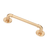 Gate Pull Handle Zinc Alloy Retro Round Base Furniture Hardware for Door Drawer Cabinet Wardrobe Closet Gold