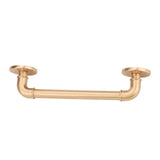 Gate Pull Handle Zinc Alloy Retro Round Base Furniture Hardware for Door Drawer Cabinet Wardrobe Closet Gold - Close-Up Angle