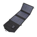 Solar Charger Portable Foldable Polysilicon Solar Power Bank with Hooks for Camping 10.5W 5V