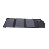 Solar Charger Portable Foldable Polysilicon Solar Power Bank with Hooks for Camping 10.5W 5V - Rear View