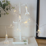 LED String Light Outer Space Astronaut Planet Spaceship Shape Waterproof Led String Room Decor for Christmas Festival Warm White 3 Batteries 20LED