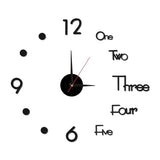 Night Light Wall Clock Frameless Decorative Luminous Silent Clock for Living Room Bedroom Black Small 40cm/15.75in
