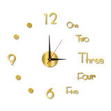 Night Light Wall Clock Frameless Decorative Luminous Silent Clock for Living Room Bedroom Gold Small 40cm/15.75in