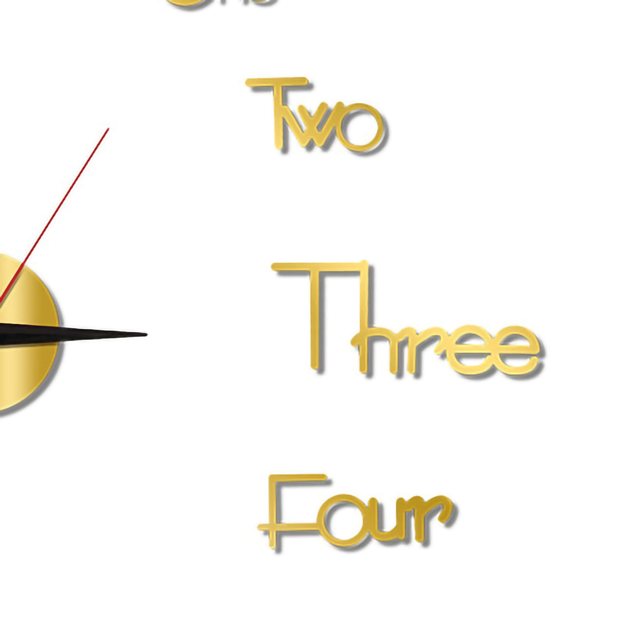 Night Light Wall Clock Frameless Decorative Luminous Silent Clock for Living Room Bedroom Gold Small 40cm/15.75in