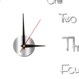 Night Light Wall Clock Frameless Decorative Luminous Silent Clock for Living Room Bedroom Silver Small 40cm/15.75in