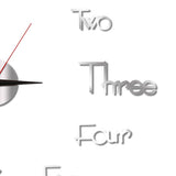 Night Light Wall Clock Frameless Decorative Luminous Silent Clock for Living Room Bedroom Silver Small 40cm/15.75in