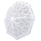 White Lace Parasol Umbrella J Handle Elegant Appearance Bridal Lace Umbrella for Wedding Party Decorations Prom