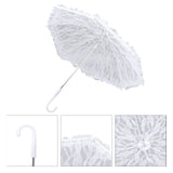 White Lace Parasol Umbrella J Handle Elegant Appearance Bridal Lace Umbrella for Wedding Party Decorations Prom - Extra Image