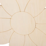 2pcs Wooden Flower Cutouts DIY Lotus Shape Unfinished Wooden Cutouts Home Garden Wood Chip Decor Pendant with 2 Hemp Rope - Extra Image