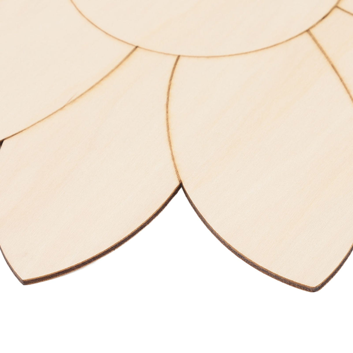 2pcs Wooden Flower Cutouts DIY Lotus Shape Unfinished Wooden Cutouts Home Garden Wood Chip Decor Pendant with 2 Hemp Rope