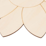 2pcs Wooden Flower Cutouts DIY Lotus Shape Unfinished Wooden Cutouts Home Garden Wood Chip Decor Pendant with 2 Hemp Rope