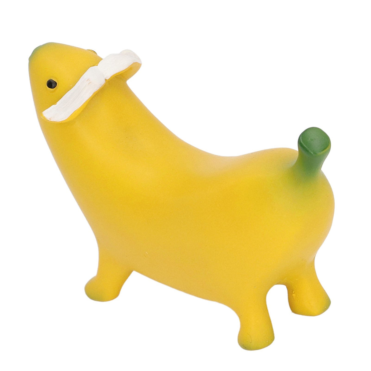 Banana Dog Sculpture Resin Funny Lovely Lightweight Banana Dog Art Decoration for Home Desktop S 8x6cm/3.1x2.4in