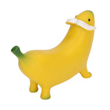 Banana Dog Sculpture Resin Funny Lovely Lightweight Banana Dog Art Decoration for Home Desktop S 8x6cm/3.1x2.4in - Side View