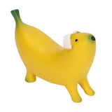 Banana Dog Sculpture Resin Funny Lovely Lightweight Banana Dog Art Decoration for Home Desktop S 8x6cm/3.1x2.4in
