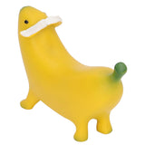 Banana Dog Sculpture Resin Funny Lovely Lightweight Banana Dog Art Decoration for Home Desktop S 8x6cm/3.1x2.4in