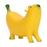 Banana Dog Sculpture Resin Funny Lovely Lightweight Banana Dog Art Decoration for Home Desktop S 8x6cm/3.1x2.4in - Close-Up Angle