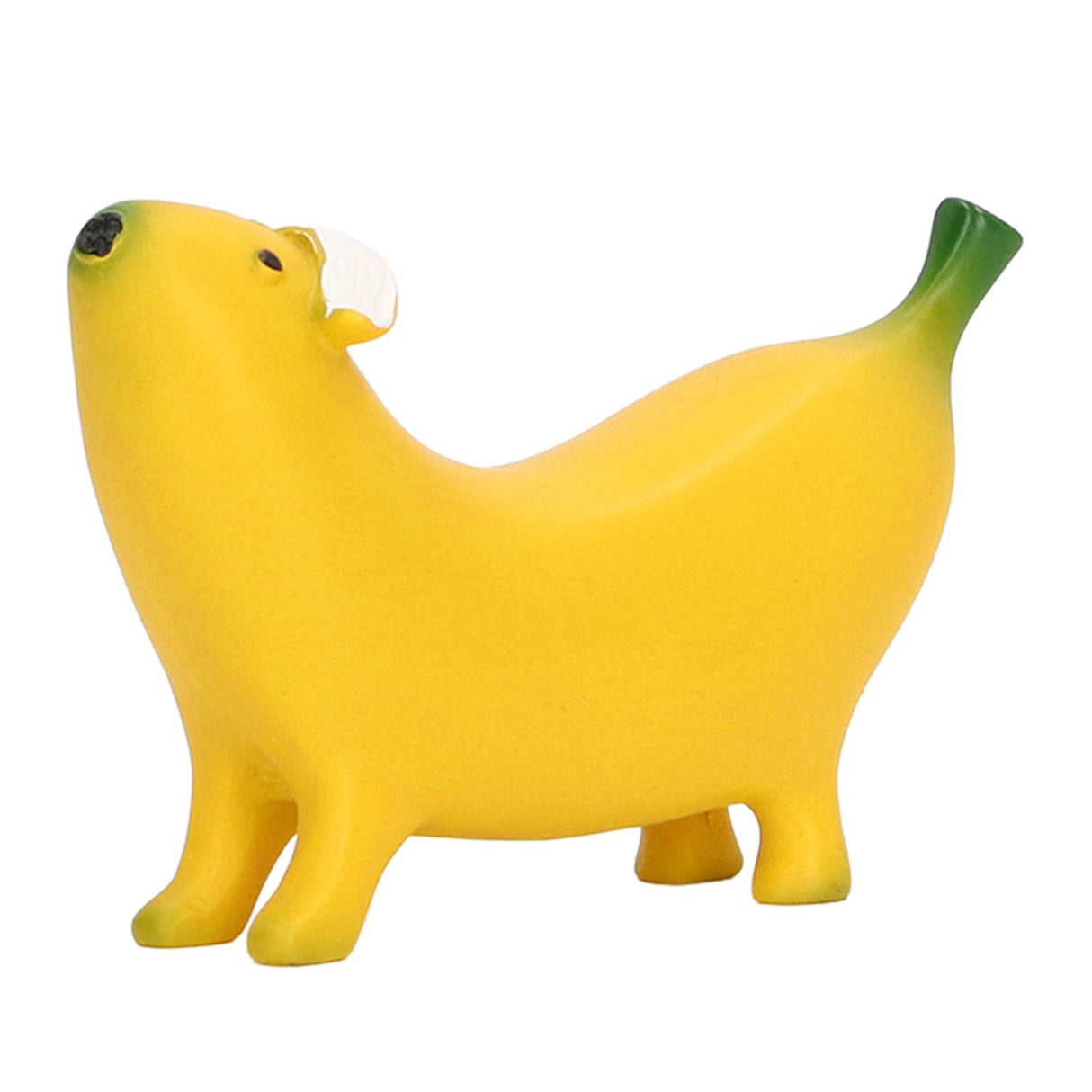 Banana Dog Sculpture Resin Funny Lovely Lightweight Banana Dog Art Decoration for Home Desktop S 8x6cm/3.1x2.4in