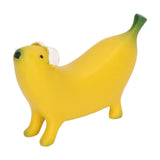 Banana Dog Sculpture Resin Funny Lovely Lightweight Banana Dog Art Decoration for Home Desktop S 8x6cm/3.1x2.4in