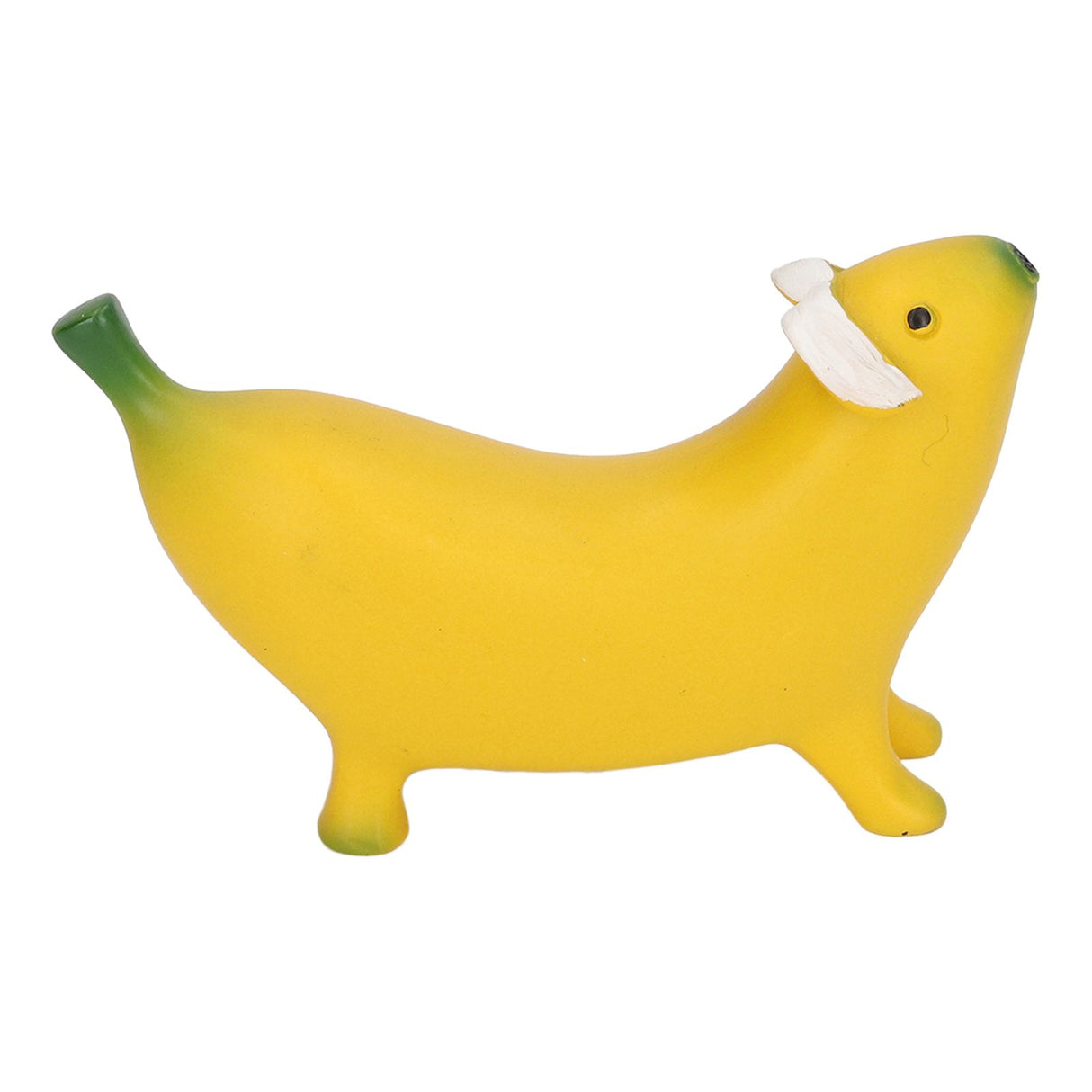 Banana Dog Sculpture Resin Funny Lovely Lightweight Banana Dog Art Decoration for Home Desktop S 8x6cm/3.1x2.4in