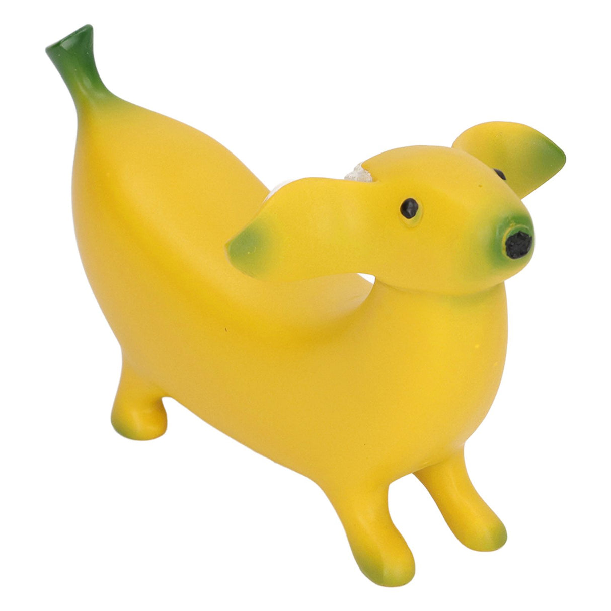 Banana Dog Sculpture Resin Funny Lovely Lightweight Banana Dog Art Decoration for Home Desktop M 13x8cm/5.1x3.1in