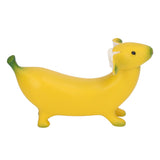 Banana Dog Sculpture Resin Funny Lovely Lightweight Banana Dog Art Decoration for Home Desktop M 13x8cm/5.1x3.1in