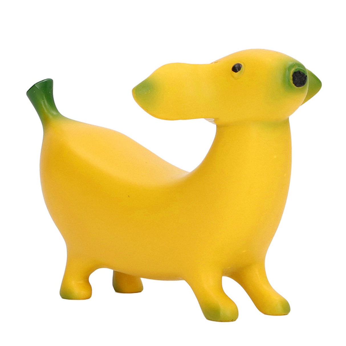 Banana Dog Sculpture Resin Funny Lovely Lightweight Banana Dog Art Decoration for Home Desktop M 13x8cm/5.1x3.1in