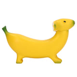 Banana Dog Sculpture Resin Funny Lovely Lightweight Banana Dog Art Decoration for Home Desktop M 13x8cm/5.1x3.1in