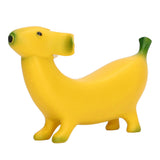 Banana Dog Sculpture Resin Funny Lovely Lightweight Banana Dog Art Decoration for Home Desktop M 13x8cm/5.1x3.1in - Extra Image