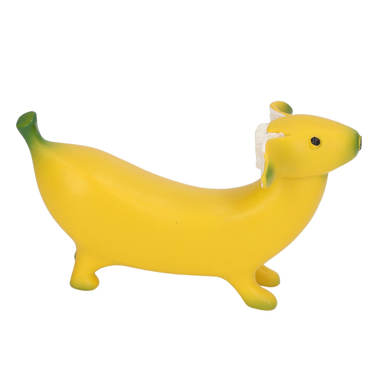 Banana Dog Sculpture Resin Funny Lovely Lightweight Banana Dog Art Decoration for Home Desktop M 13x8cm/5.1x3.1in