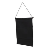 Brooch Storage Hanging Flag Multi Purpose Stylish Classic Pin Collection Organizers Banners for Home Office Dorm Black M 45.5x27.3cm 30cm(wooden Stick) - Side View