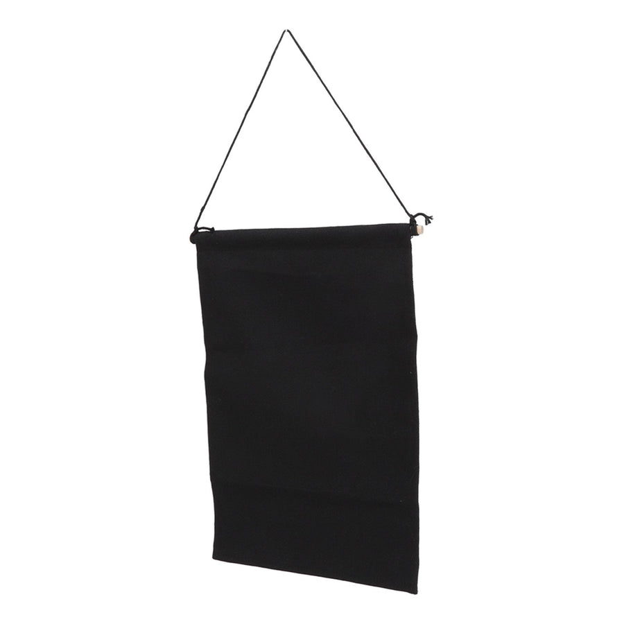 Brooch Storage Hanging Flag Multi Purpose Stylish Classic Pin Collection Organizers Banners for Home Office Dorm Black M 45.5x27.3cm 30cm(wooden Stick)