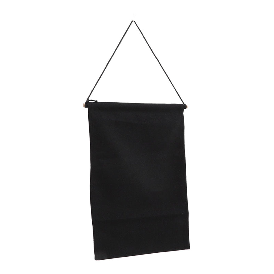Brooch Storage Hanging Flag Multi Purpose Stylish Classic Pin Collection Organizers Banners for Home Office Dorm Black M 45.5x27.3cm 30cm(wooden Stick)