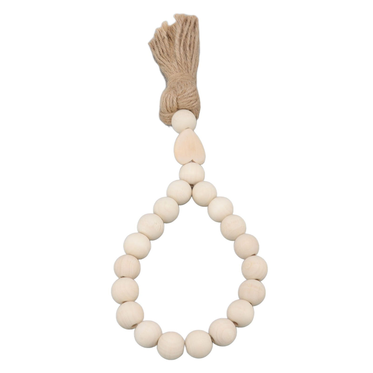 Farmhouse Beads Natural Hand Made DIY Multipurpose Wood Beads Garland with Tassels for Farmhouse Boho Country Decor