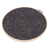 Brooch Display Black Bamboo Faux Leather 22cm Diameter Space Saving Decorative Practical Jewelry Storage Display