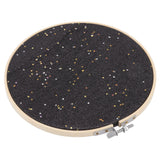 Brooch Display Black Bamboo Faux Leather 22cm Diameter Space Saving Decorative Practical Jewelry Storage Display - Rear View
