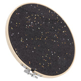 Brooch Display Black Bamboo Faux Leather 22cm Diameter Space Saving Decorative Practical Jewelry Storage Display - Extra Image